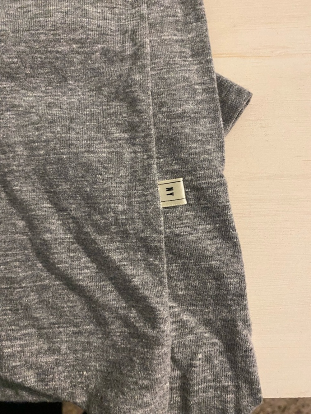 NWT NYTT Gray Asymmetric V-Neck Jersey Dress - Picture 8 of 10